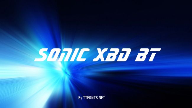 Sonic XBd BT example